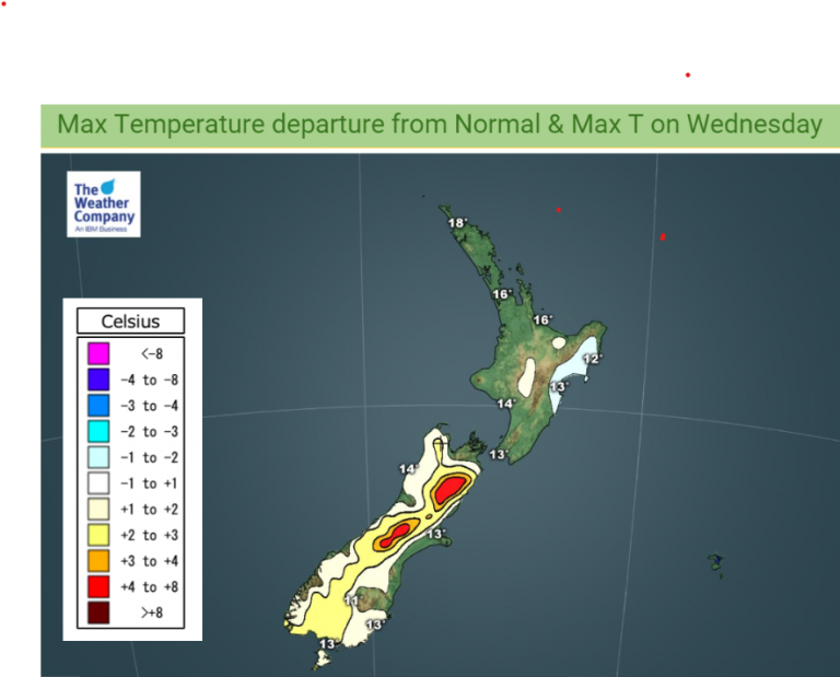 Temperature trends cold tonight, coolish on Wednesday WeatherWatch New Zealand